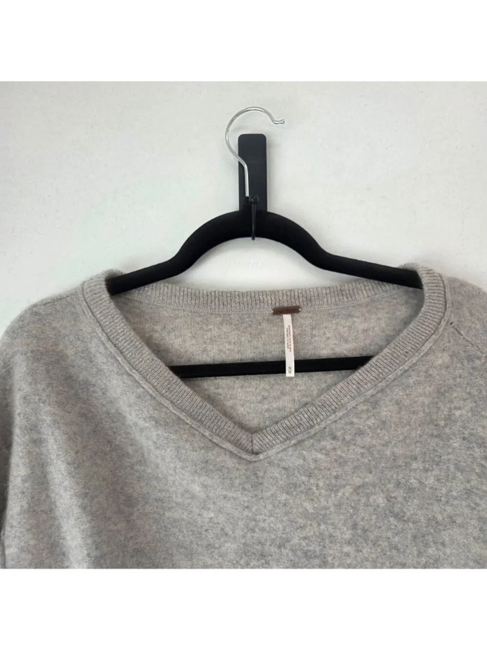 Free People 100% Cashmere Cropped Sweater Tan Biege Women's M